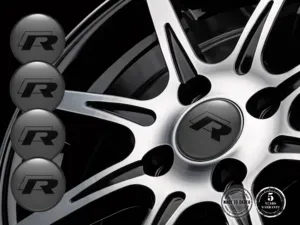 VW Hub Cap Sticker Style High-Quality Domed Labels